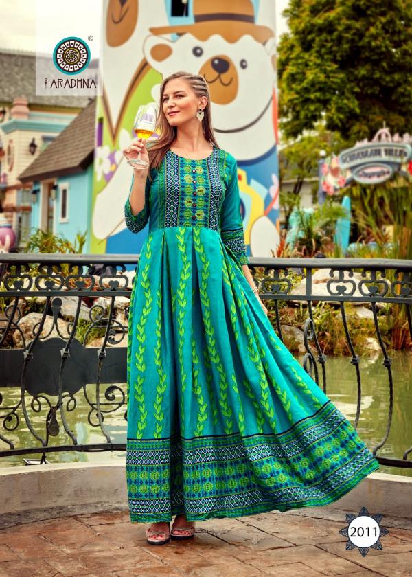 Aradhna Fashion Stripy 2 Heavy Cotton Anarkali Kurti Collection